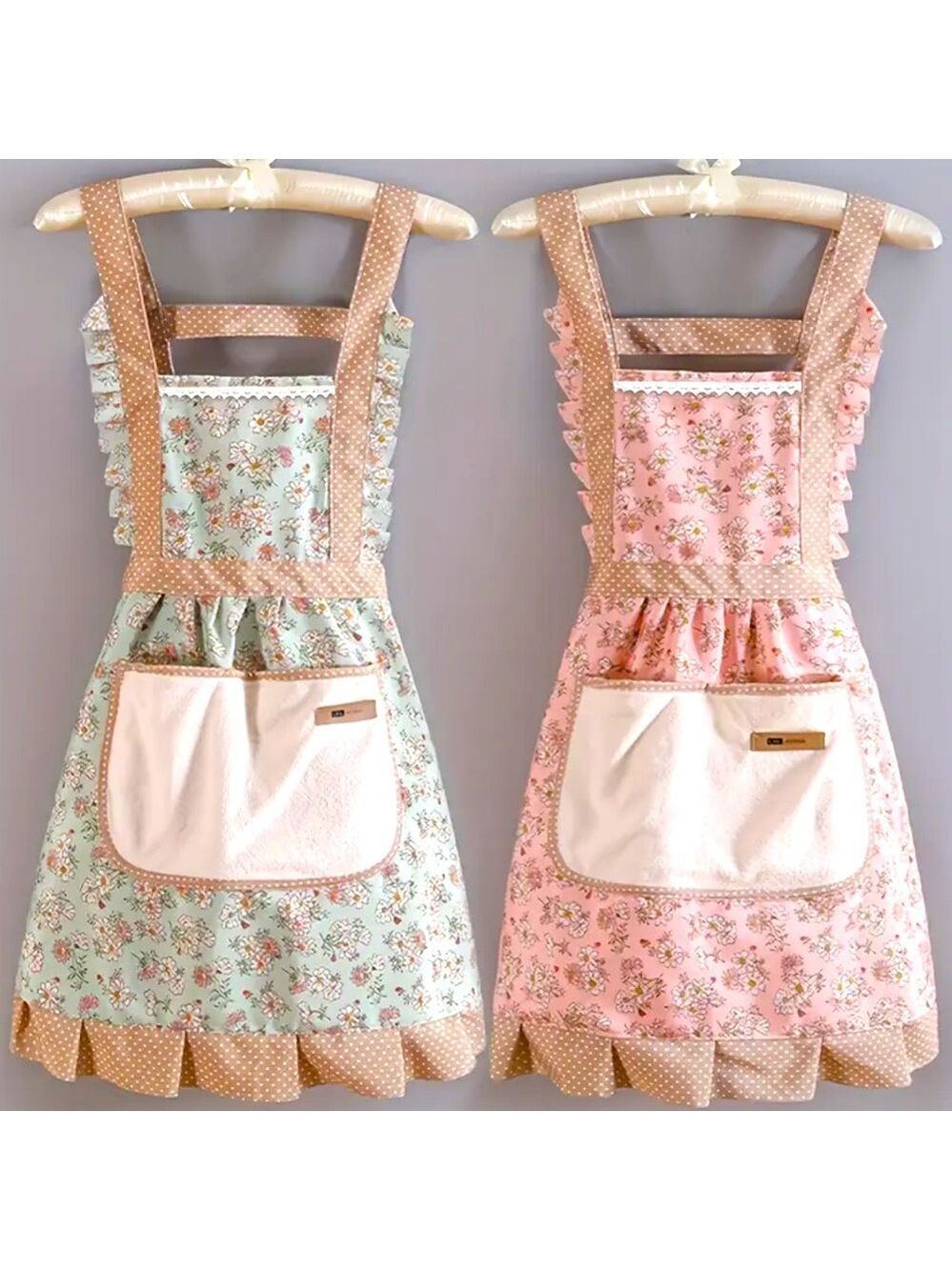 Floral Cottagecore Apron - Adjustable & Durable, Multiple Colors
